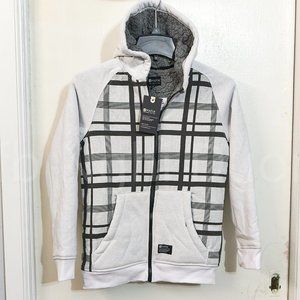 MATIX Boys White Plaid‎ Combo Hooded Sweater